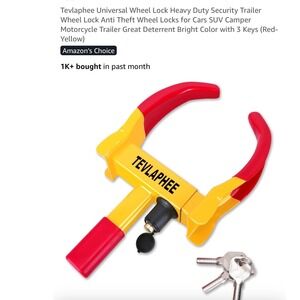 Universal Wheel Lock Clamp Heavy Duty Security Anti Theft Trailer Lock